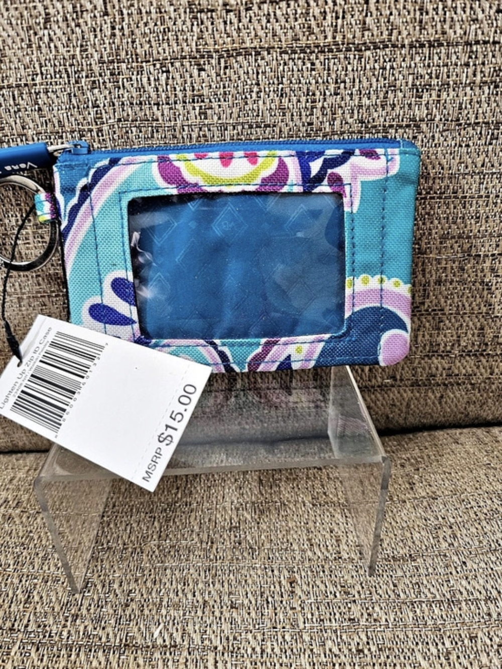 Vera Bradley Lighten Up Zip ID Case – Paisley in Paradise – NWT
